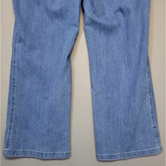 Real Size Jeans Womens XXL Light Blue Pull On Elastic Waist Straight Leg Stretch - Picture 13 of 15